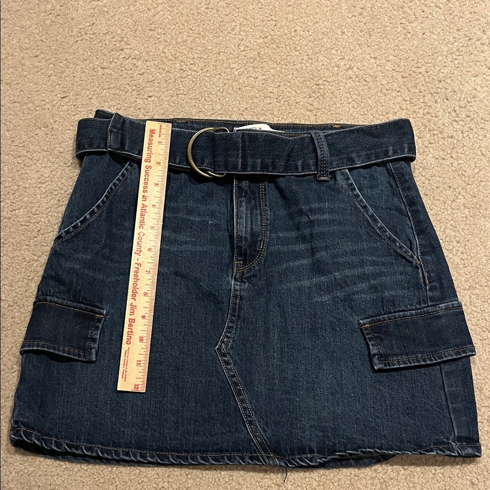Mudd Dark Blue Denim Mini Skirt with Belt